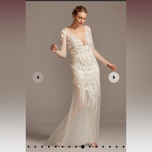 David bridal Wedding dress , size 2 - Picture 12 of 14